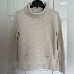 LOFT Soft Beige Cowl Neck Sweater